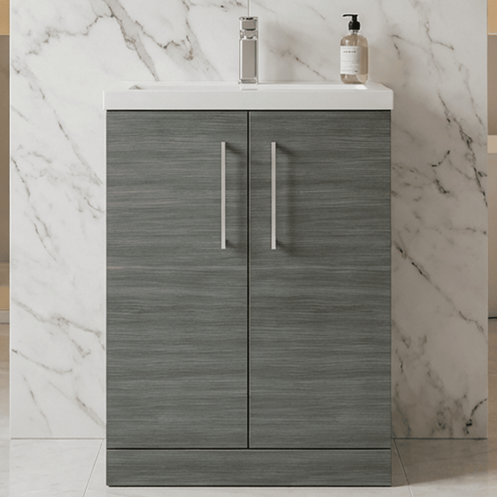 [BFLE025E] Bramshall Floor Standing Cloakroom Vanity Basin Unit with Choice of Finish, Handle Finish and Size - Silo