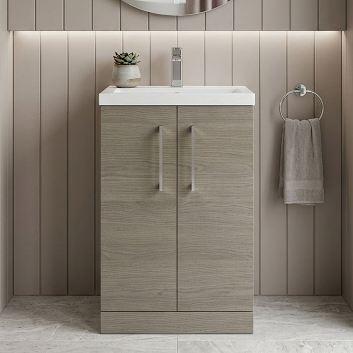 [BFLE122E] Bramshall Floor Standing Cloakroom Vanity Basin Unit with Choice of Finish, Handle Finish and Size - Silo