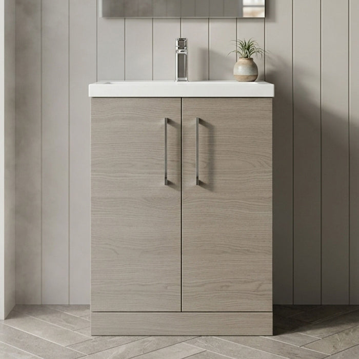 [BFLE123E] Bramshall Floor Standing Cloakroom Vanity Basin Unit with Choice of Finish, Handle Finish and Size - Silo