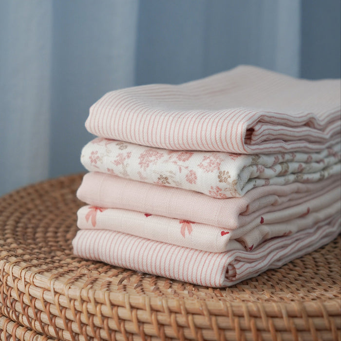 Cam Cam Copenhagen – Muslin Cloths 3-Pack – Classic Stripes Rose
