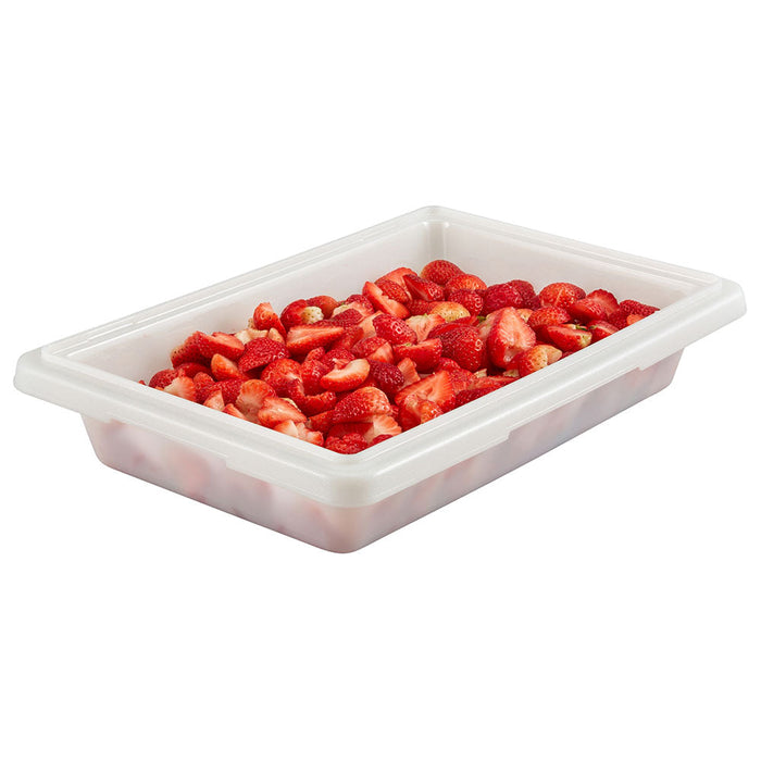 Cambro 12183P148 - Poly Food Storage Box - 12" x 18" x 3-1/2"D - White