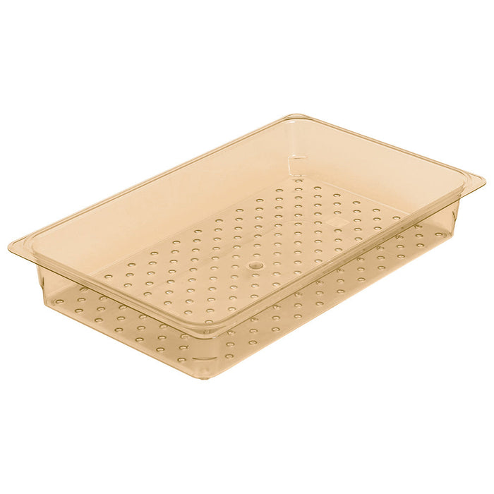 Cambro 13CLRHP150 - High Heat Colander Insert - Full-Size x 3"D - Amber