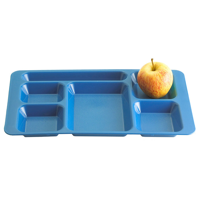 Cambro 1596CW - 9" x 15" School Lunch Tray - 6 Compartments - Choose Color