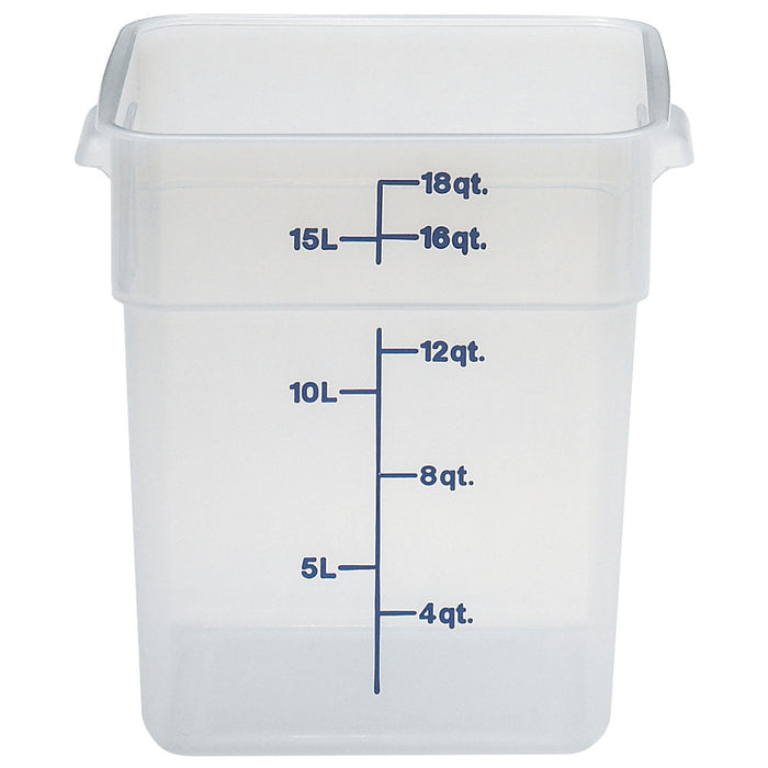 Cambro 18SFSPP190 - CamSquare Classic Storage Container - 18 Qt. - Translucent