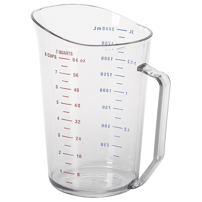 Cambro 200MCCW135 - Camwear Measuring Cup - 2 Qt. Capacity - Clear