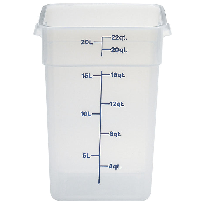 Cambro 22SFSPP190 - CamSquare Classic Storage Container - 22 Qt. - Translucent