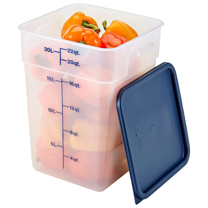 Cambro 22SFSPP190 - CamSquare Classic Storage Container - 22 Qt. - Translucent