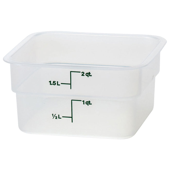 Cambro 2SFSPP190 - CamSquare Classic Storage Container - 2 Qt. - Translucent