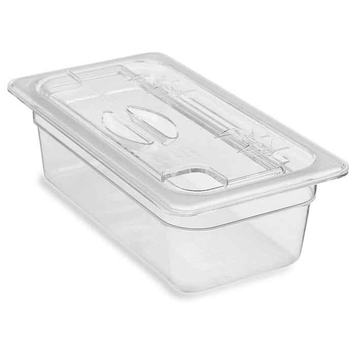 Cambro 30CWLN135 - Food Pan Cover with Notched FlipLid - Third-Size - Clear