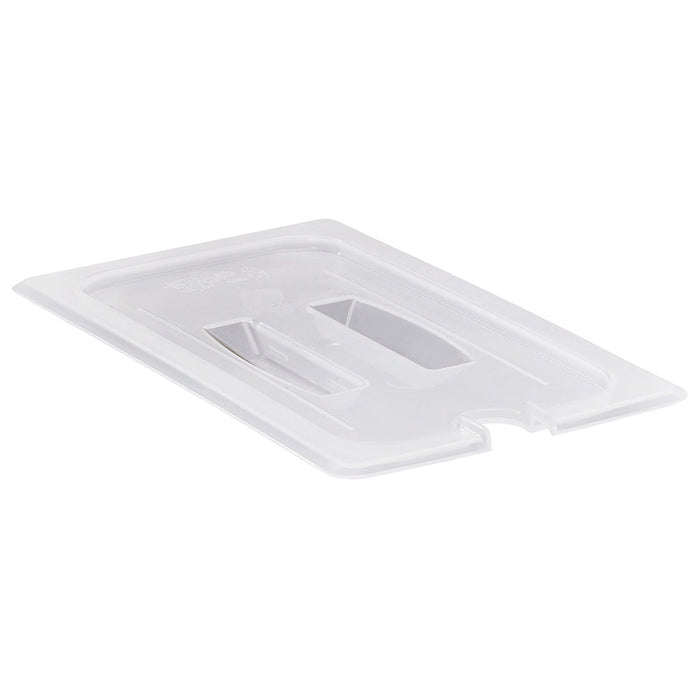 Cambro 30PPCHN190 - Notched Food Pan Cover with Handle - Third-Size - Translucent