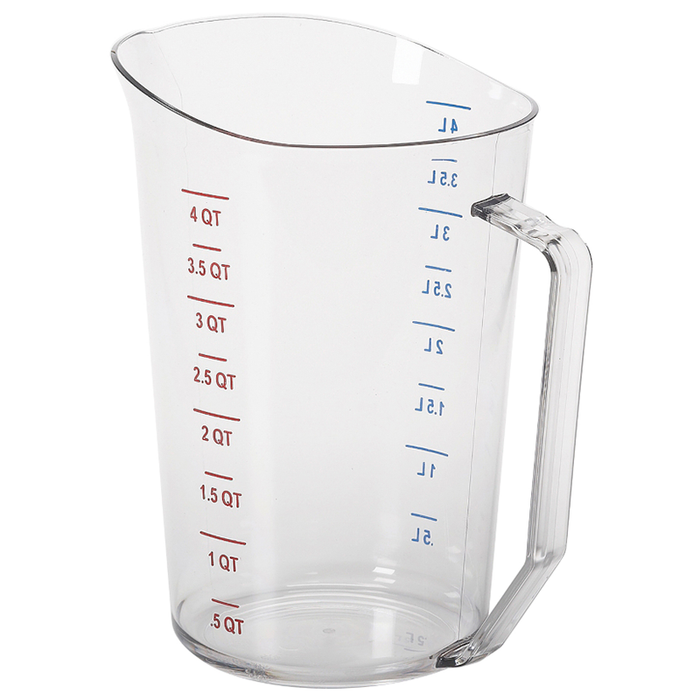 Cambro 400MCCW135 - Camwear Measuring Cup - 4 Qt. Capacity - Clear