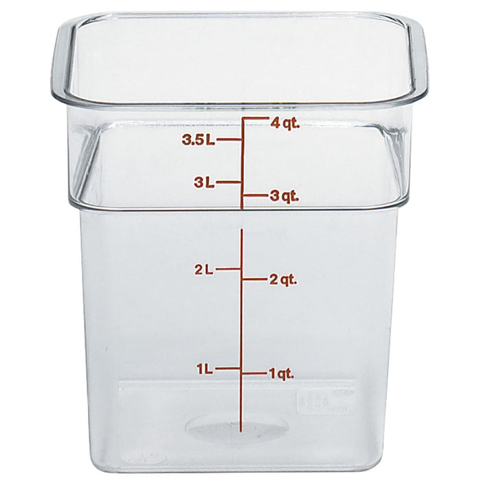 Cambro 4SFSCW135 - CamSquare Classic Storage Container - 4 Qt. - Clear