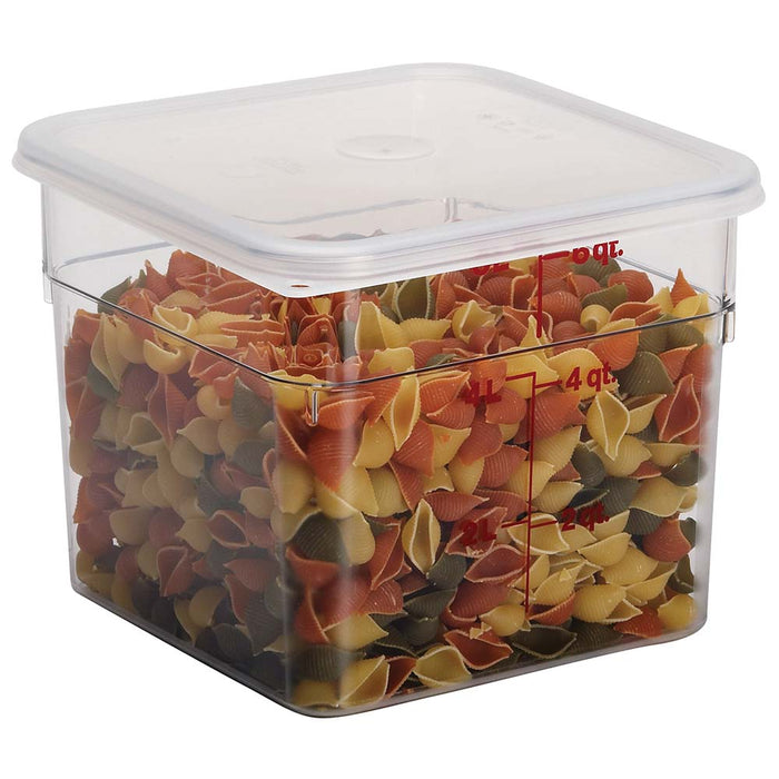 Cambro 6SFSCW135 - CamSquare Classic Storage Container - 6 Qt. - Clear