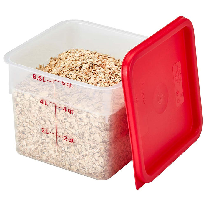 Cambro 6SFSPP190 - CamSquare Classic Storage Container - 6 Qt. - Translucent