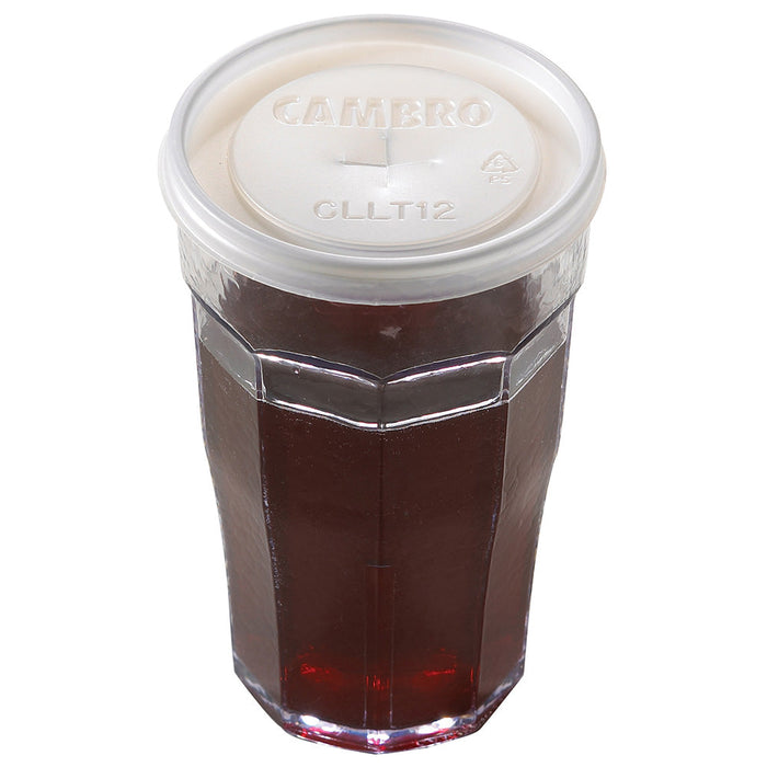 Cambro CLLT12190 - Disposable CamLid - Fits 12 Oz Laguna Tumbler - Translucent