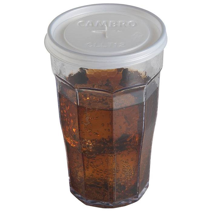 Cambro CLLT12190 - Disposable CamLid - Fits 12 Oz Laguna Tumbler - Translucent