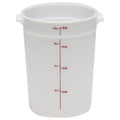 Cambro RFS8148 - Poly Round Food Storage Container - 8 Qt. - Natural White