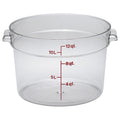 Cambro RFSCW12135 - Camwear Round Food Storage Container - 12 Qt. - Clear