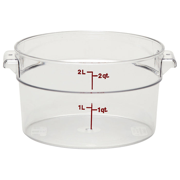 Cambro RFSCW2135 - Camwear Round Food Storage Container - 2 Qt. - Clear