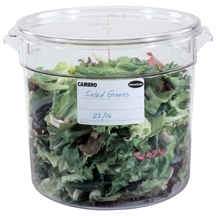 Cambro RFSCW6135 - Camwear Round Food Storage Container - 6 Qt. - Clear