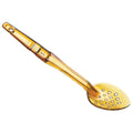 Cambro SPOP13150 - 13"L High Heat Serving Spoon - Perforated Bowl - Amber