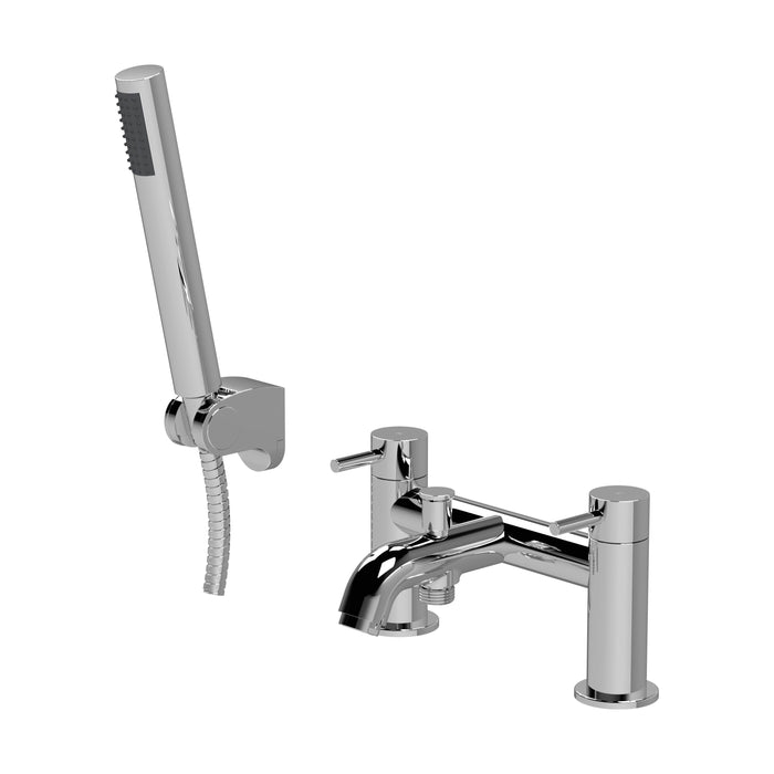 [BTB304] Cauldon Round Bath Shower Mixer Tap with Shower Kit, Choice of Colour - Cutout