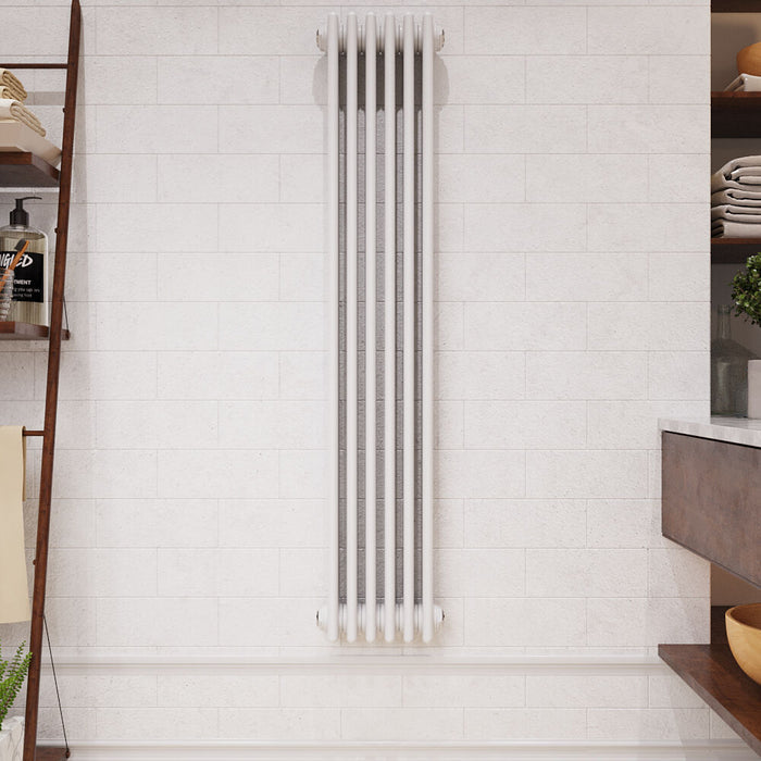 [BHHA308] Triple Column Traditional Radiator 1500 x 287mm, High Gloss White - Lifestyle 1