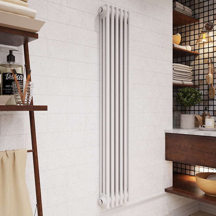 [BHHA308] Triple Column Traditional Radiator 1500 x 287mm, High Gloss White - Lifestyle 2