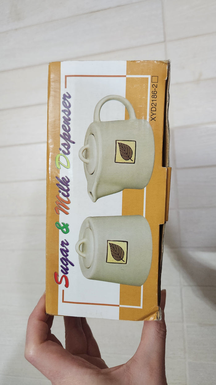 Ceramic Sugar and Milk Dispenser Set