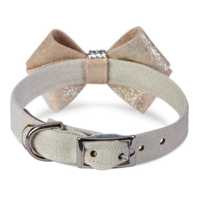 Champagne Glitzerati Nouveau Bow Collar