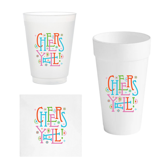 Cheers Y'all Cups & Napkins