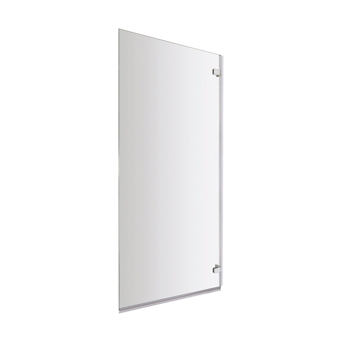 [BBSCRSSQ] Chrome 5mm Toughened Safety Glass Hinged Shower Bath Screen - Cutout