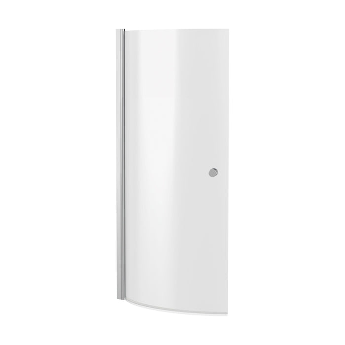 [BBSCCS1] Chrome 6mm Toughened Safety Glass Reversible P-Bath Screen with Knob - Cutout