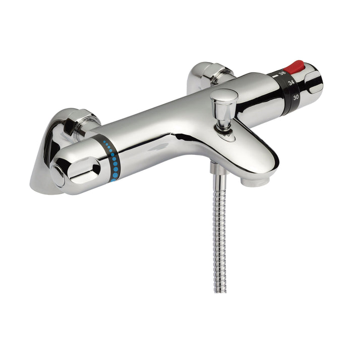 [BTBSM324] Chrome Thermostatic Deck Mounted Bath Shower Mixer Bar Valve Tap - Cutout