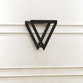 CiiBing Clothing Store Coat Racks, Wall-Mounted Creative Black Triangular Iron Art Multifunctional Coat Rack Clothing Store Bedroom Living Room Modern Style 32CM hat Shelves (Color : Black)