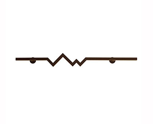 CiiBing Iron Art Coat Rack, Simple Modeling Wall-Mounted Rod Clothing Store Hanger Display Stand Hanging On The Wall Cross Bar 100-120CM hat Shelves (Color : A, Size : 12010CM)