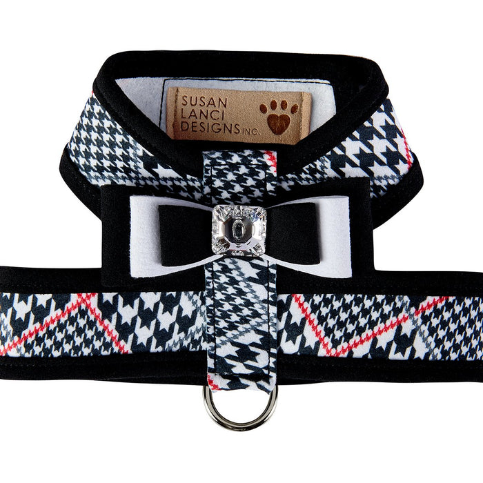 Classic Glen Houndstooth Tinkie Harness with Really Big Bow and Trim