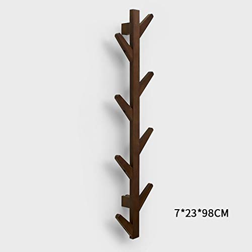 Coat Racks Modern DIY Entryway Wooden Clothing Rack Stand Hat Scarves Corner Hall Umbrella Tree for Bedroom Living Room Office Storage Rack,Coffee,8Hook