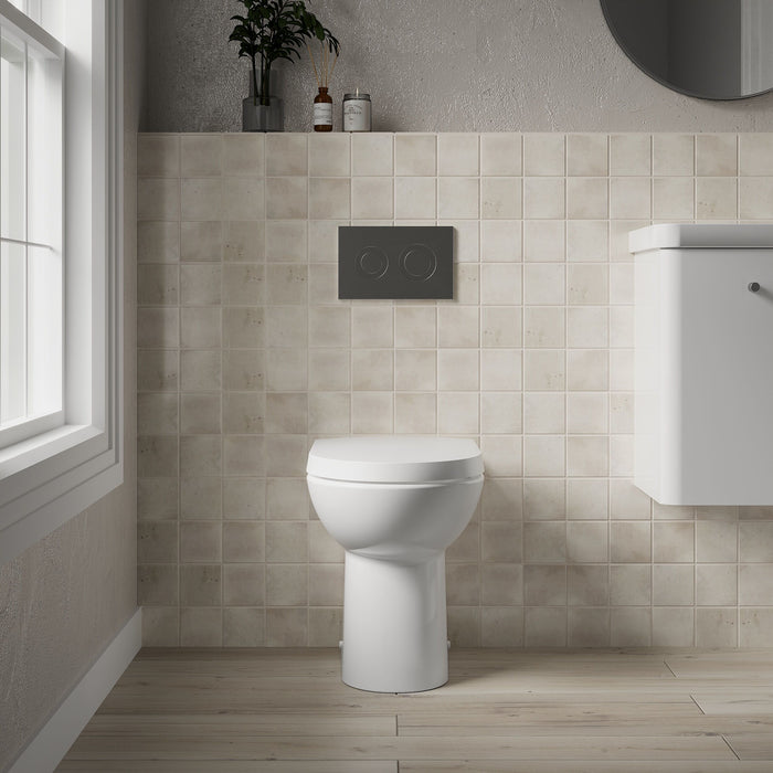 [BCBW006P] Comfort Height Back To Wall Toilet Pan  - 455 x 375 x 545mm - Lifestyle 1