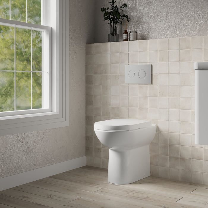 [BCBW006P] Comfort Height Back To Wall Toilet Pan  - 455 x 375 x 545mm - Lifestyle 3