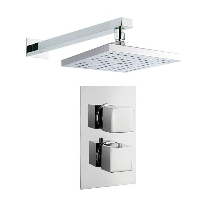 [BSTSS006] Concealed Thermostatic Shower Set – Square Design - Chrome - Cutout