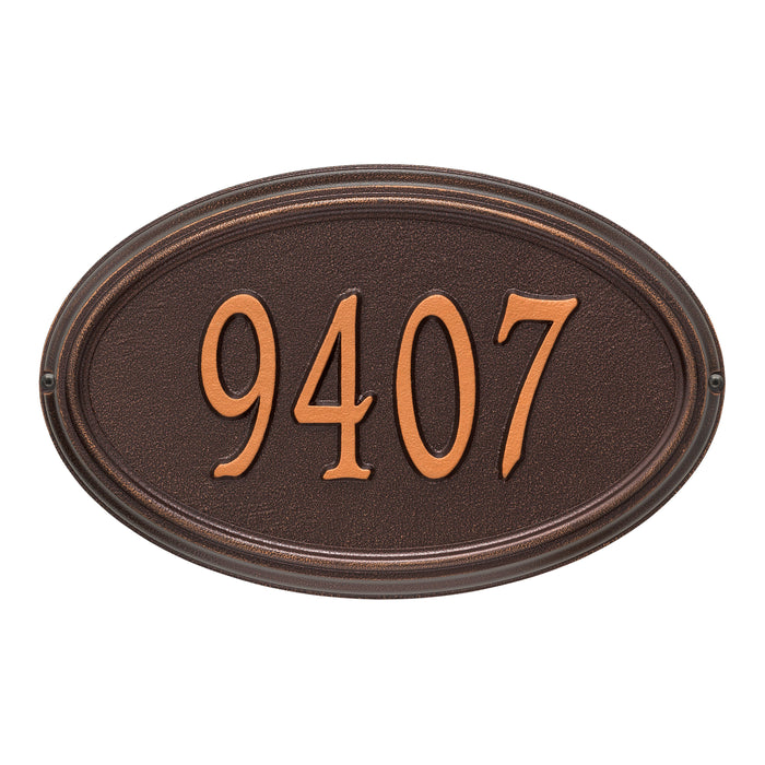 Concord Oval Standard Wall Address Plaque