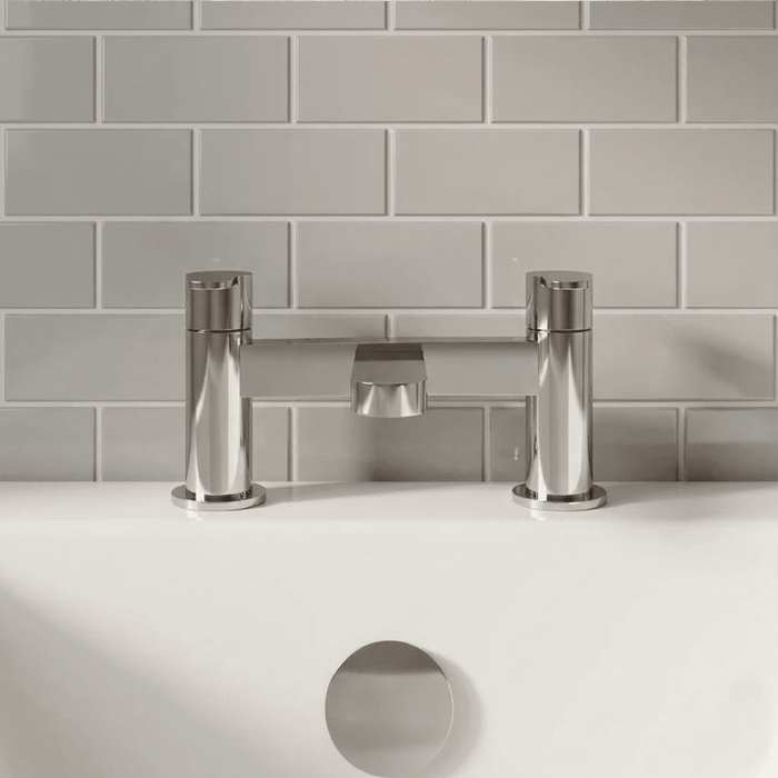 [BTPR303] Consall Round Dual Lever Deck Mounted Bath Filler Tap - Choice of Finish - Silo