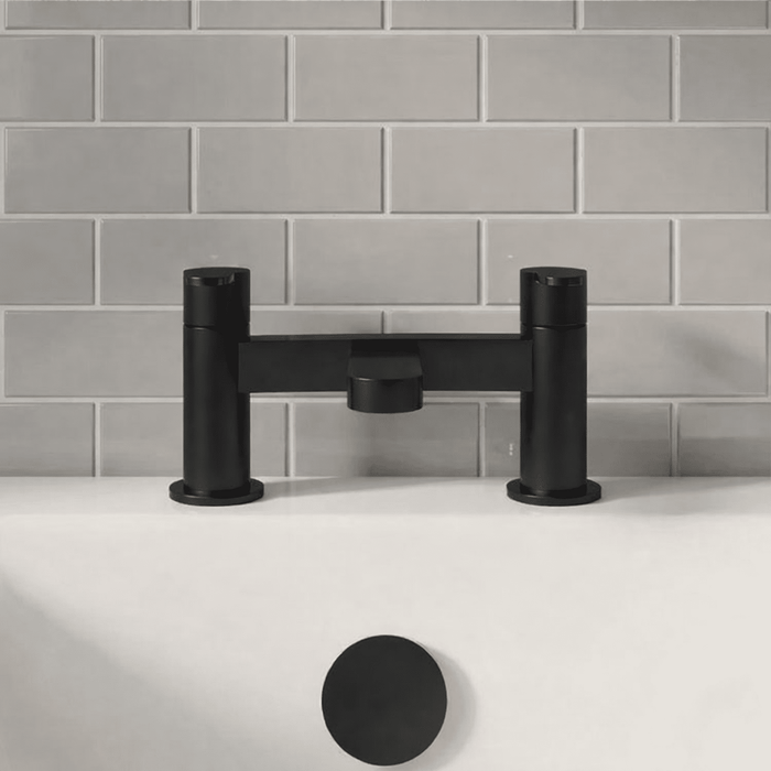 [BTPR403] Consall Round Dual Lever Deck Mounted Bath Filler Tap - Choice of Finish - Silo