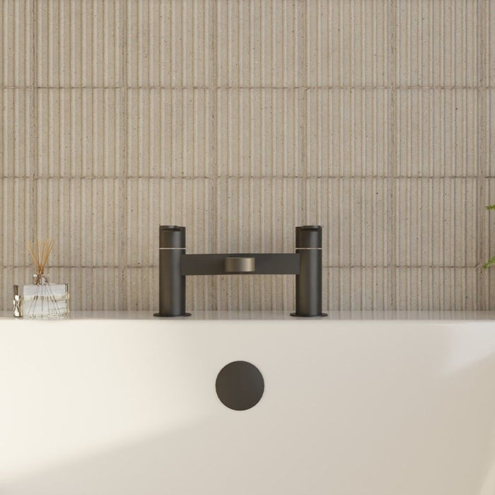 [BTPR403] Consall Round Dual Lever Deck Mounted Bath Filler Tap - Choice of Finish - Lifestyle 1