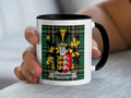 Considine Irish surname mug with family crest on an Irish National Tartan background.