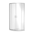 [BERUQ80] Contemporary 6mm Toughened Safety Glass Quadrant Shower Enclosure, H: 1850mm, Choice of Size and Colour - Cutout