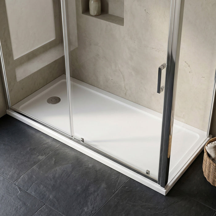 [BETR060] Contemporary Bathroom 40mm Profile Bath Replacement Shower Tray - 1700 x 700mm - Silo