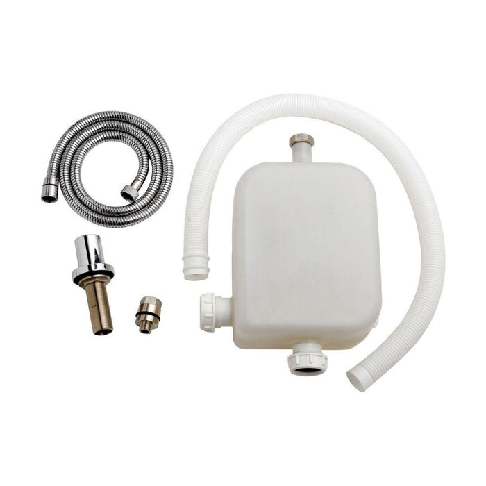 [BTEA383] Contemporary Bathroom Deck Shower Kit, 335mm x 220mm, Chrome - Cutout