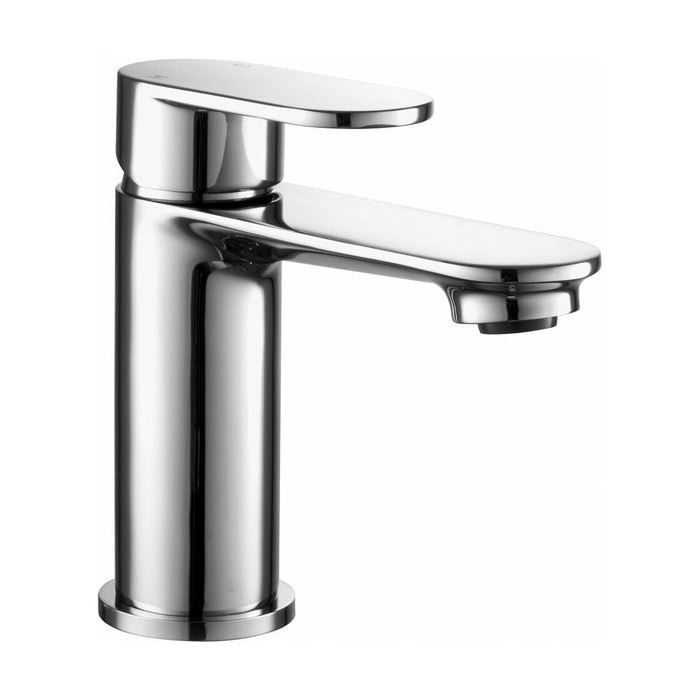 [BT9140] Contemporary Bathroom Round Mono Basin Mixer Tap with Waste - Choice of Colour - Cutout